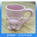 Green dolomite fox mug, ceramic fox cup wholesale